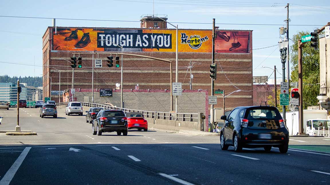 Dr. Martens wallscape in Portland, Oregon