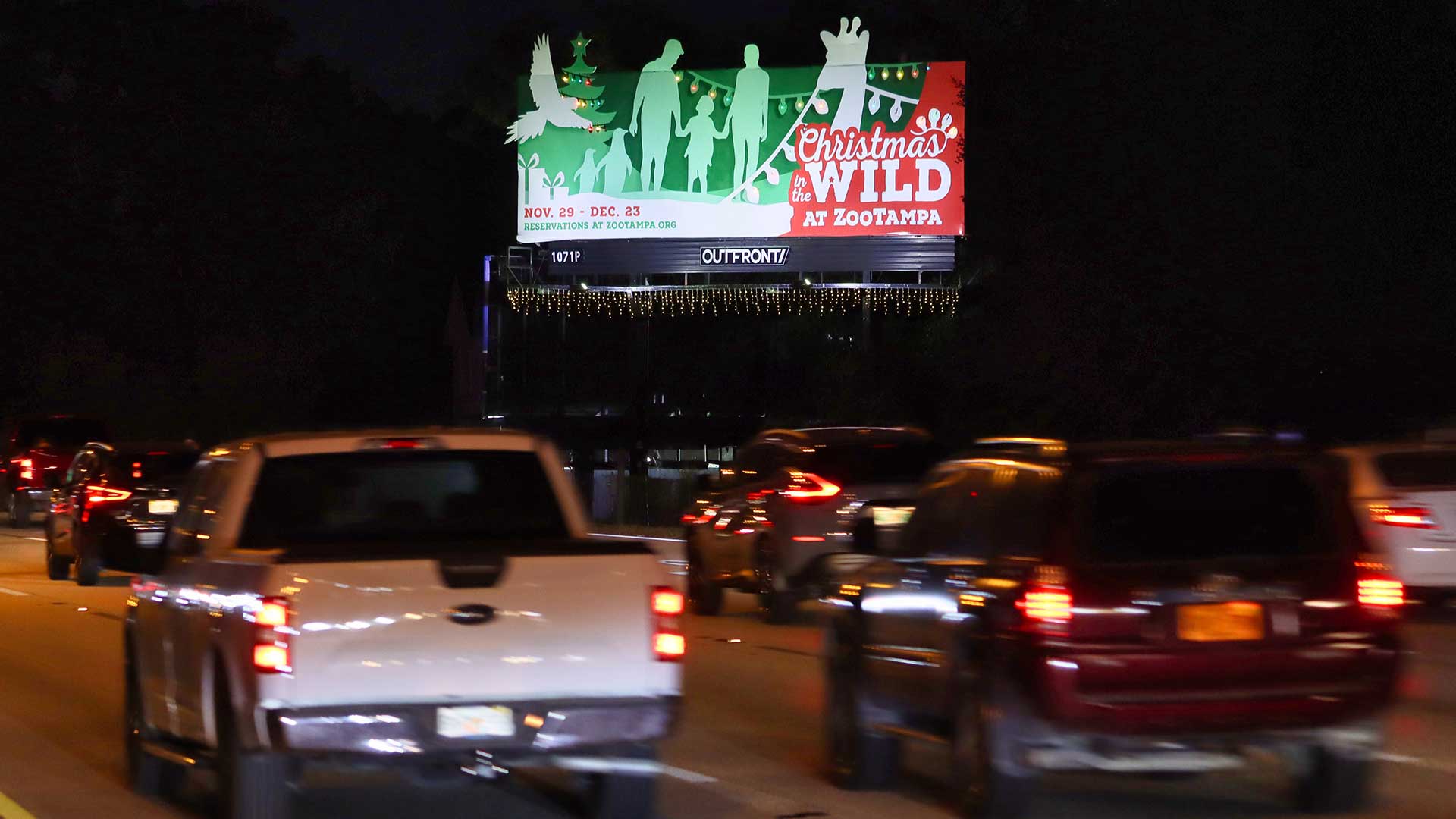 Christmas Wild at ZooTampa billboard