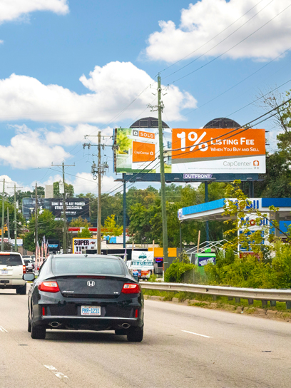 out of home billboard advertising in north carolina