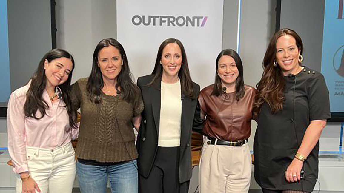 Panelists for OUTFRONT x Ad Age Industry Leading Women event for Women’s History Month 2025 – Lily Geiger, Dana Hork, Taryn Crouthers, Jeanine Poggi, Esther Mireya Tejada