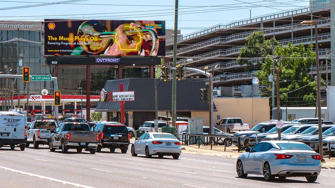 Shell billboard in New Orleans
