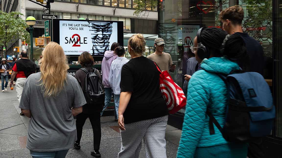 Smile 2 digital urban panel in New York City