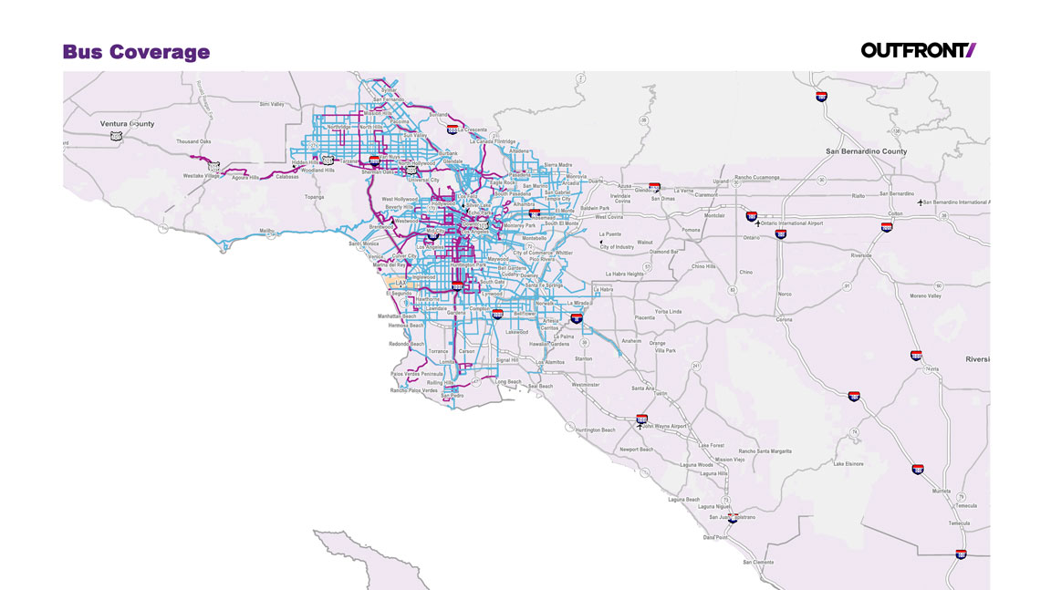 out of home transit advertising bus coverage