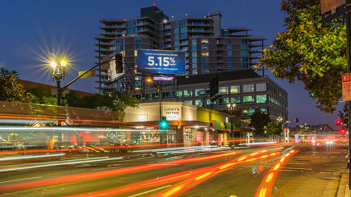 California Bank poster in San Diego