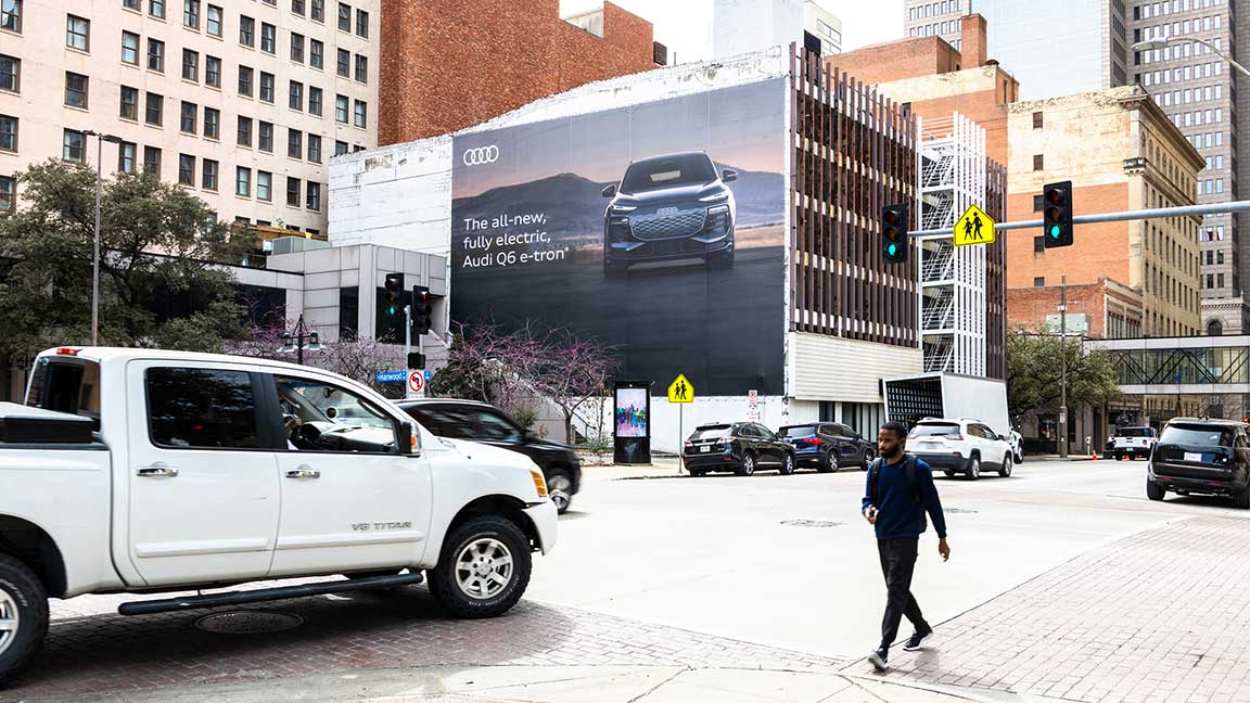 Wallscape advertisement for Audi