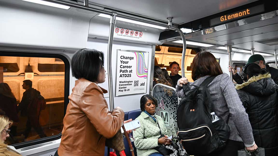 WMATA Metrorail car card advertising ATD