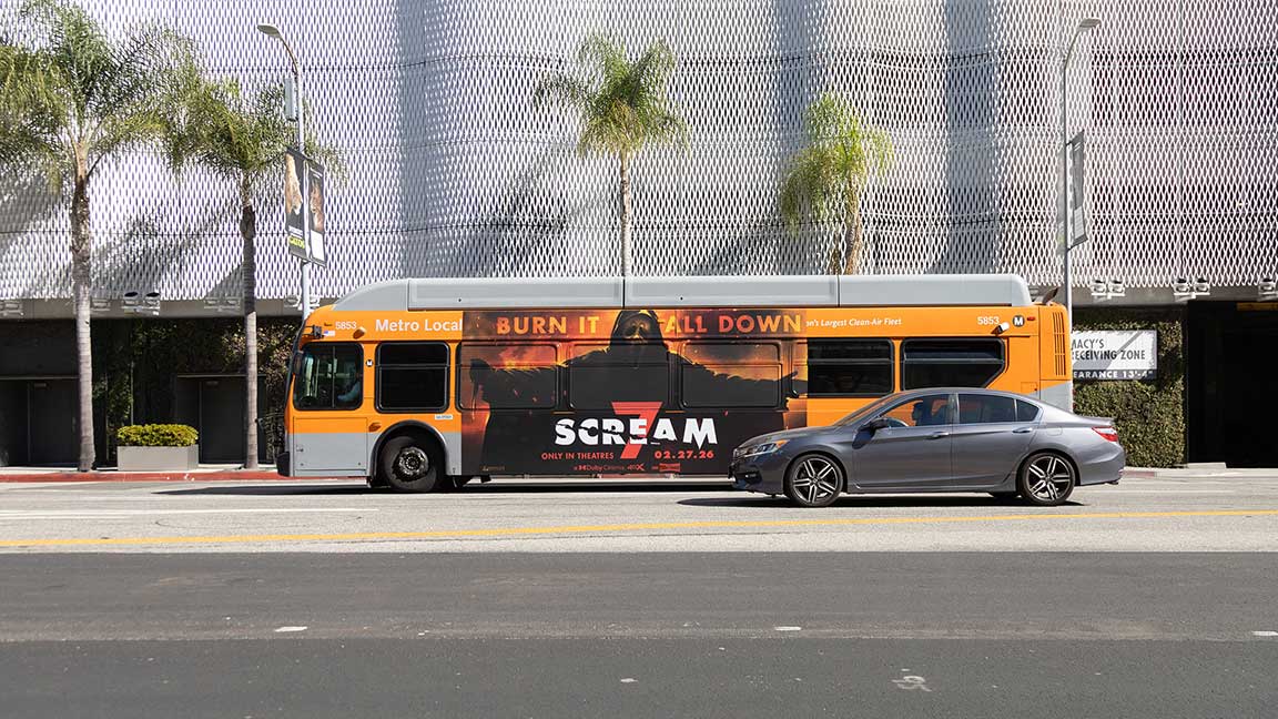 Paramount Pictures Ultra Super King bus ad in Los Angeles