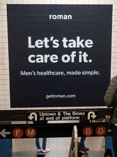out of home transit subway advertising new york city roman