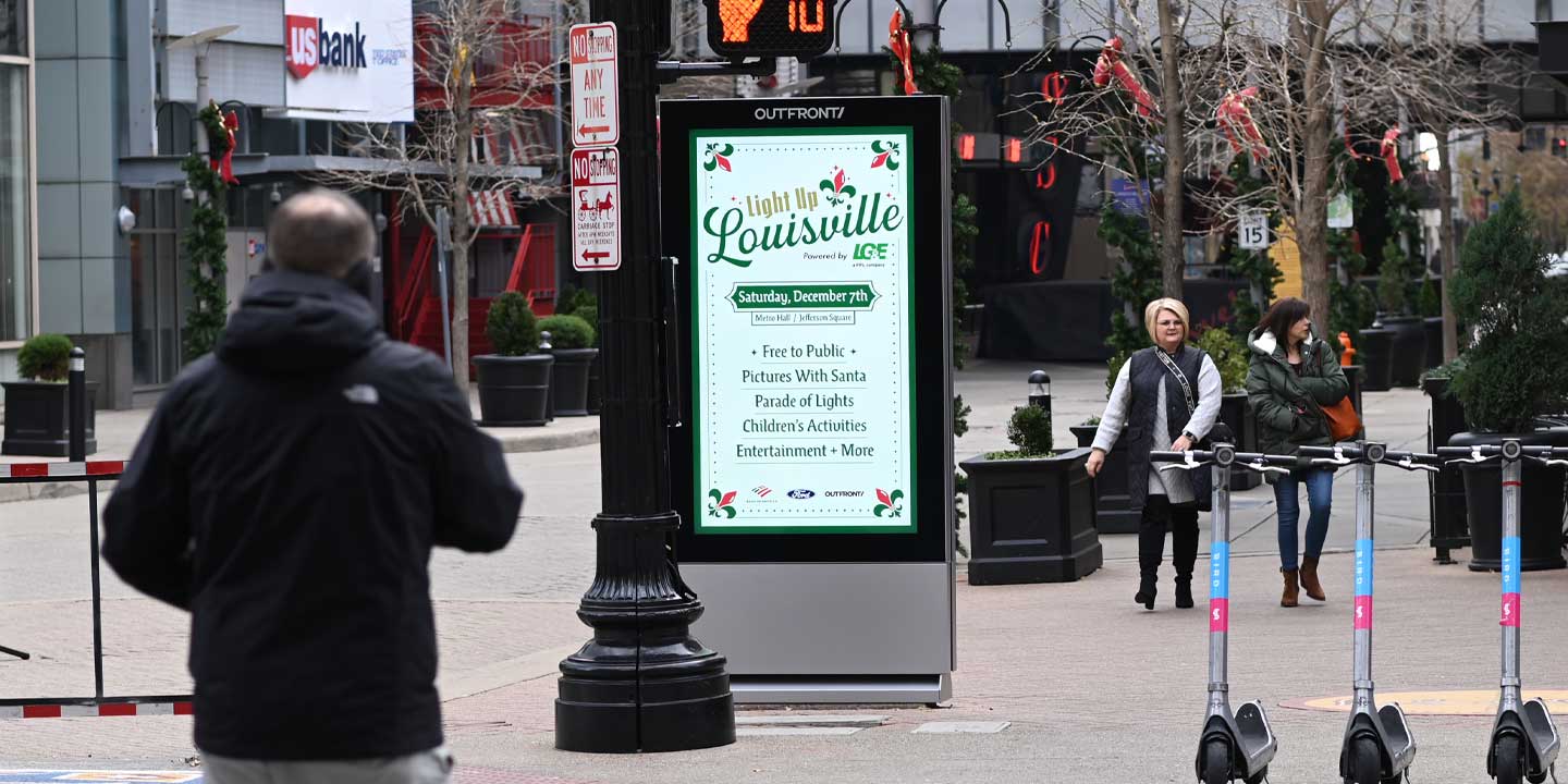 out of home advertising kiosks in louisville