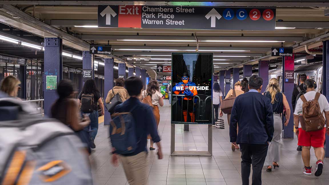 Pepsi “WE OUTSIDE” campaign on NYC Subway DOOH Liveboard