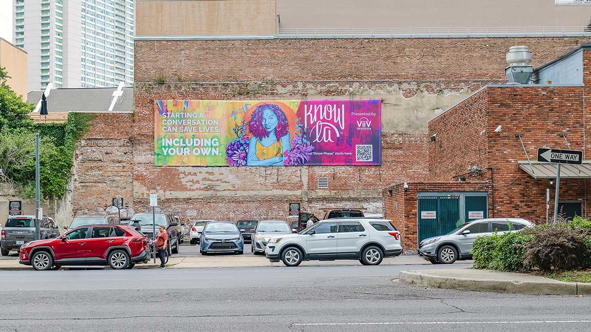 Wallscape bill board in New Orleans