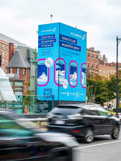 out of home advertising boston icelandair
