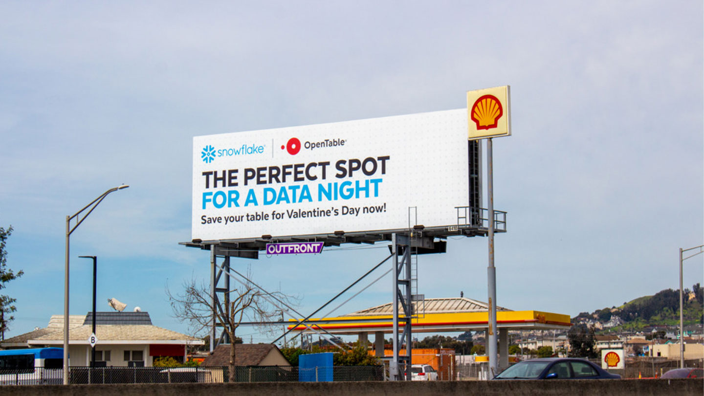 out of home billboard advertising san francisco snowflake