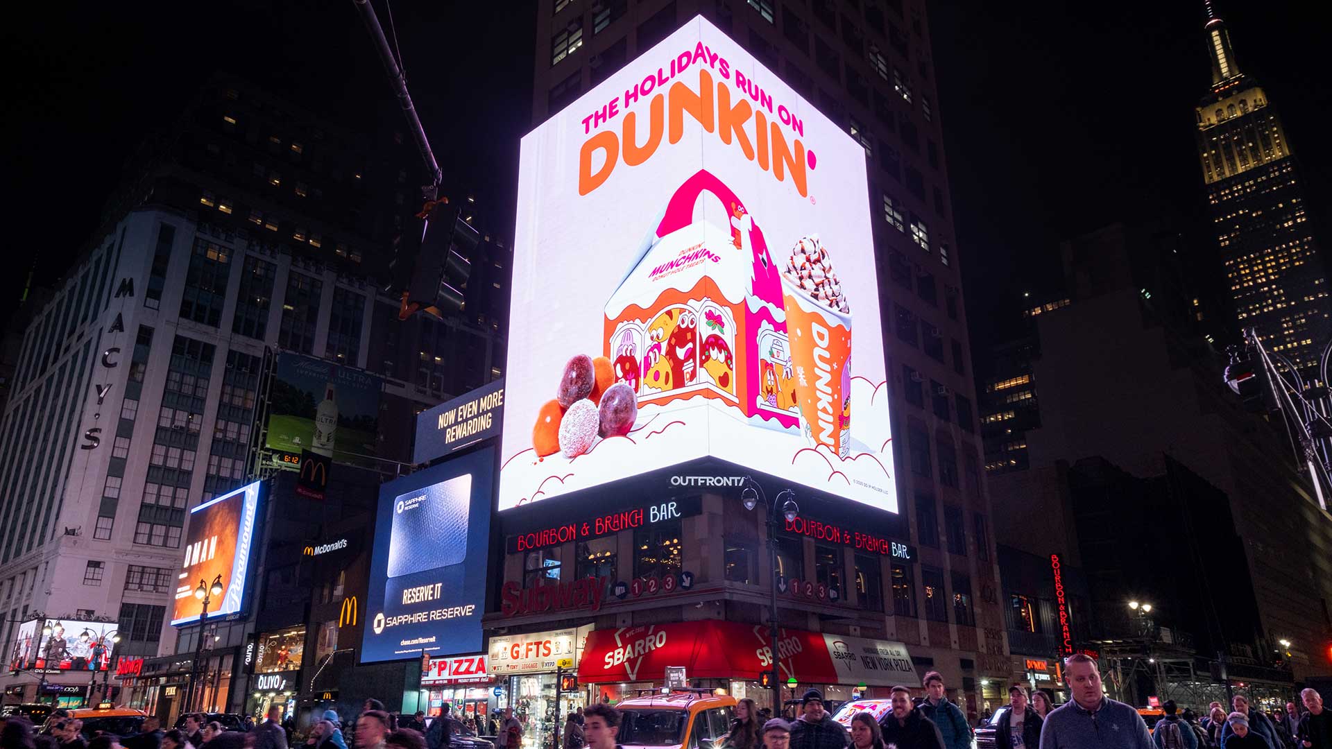 Dunkin’ holiday ad on Penn Digital