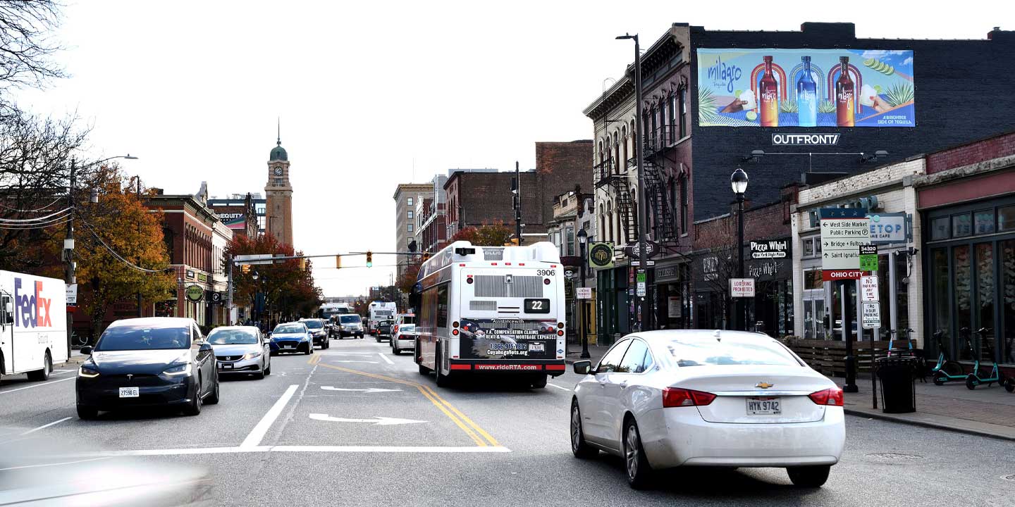 out of home wallscape advertising in cleveland ohio