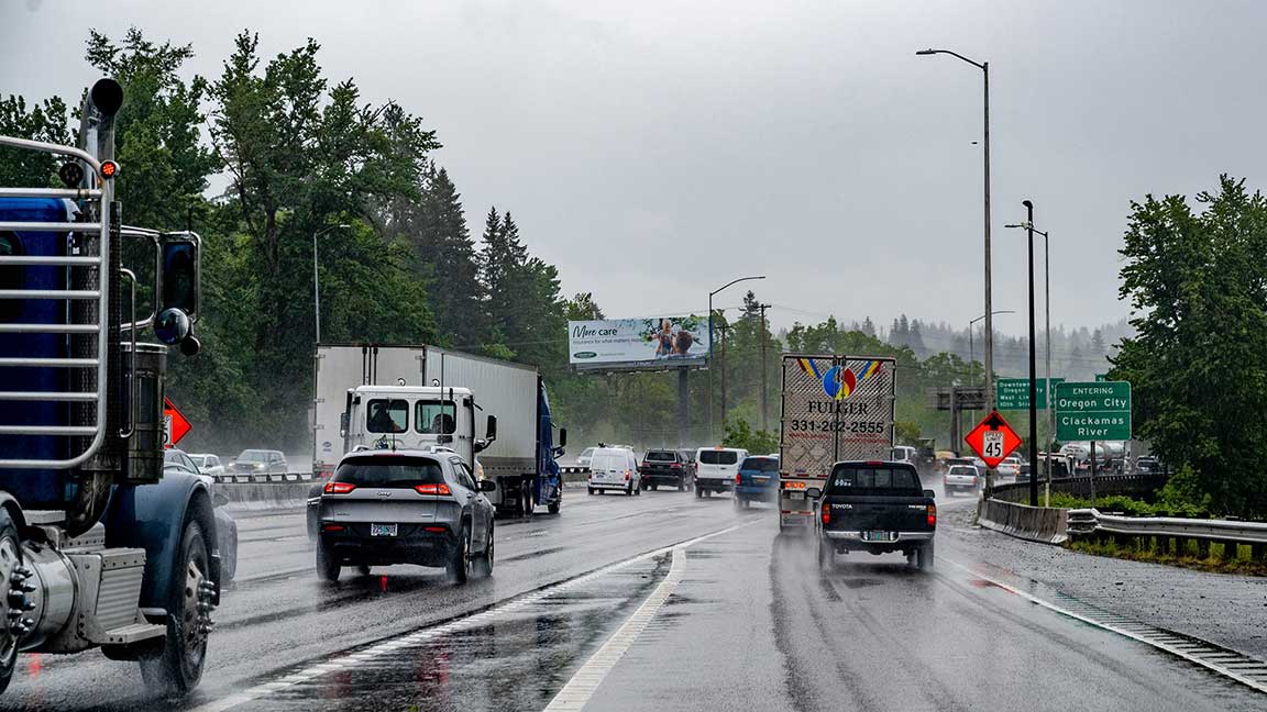 More Care billboard along I-84 in Oregon City near Portland