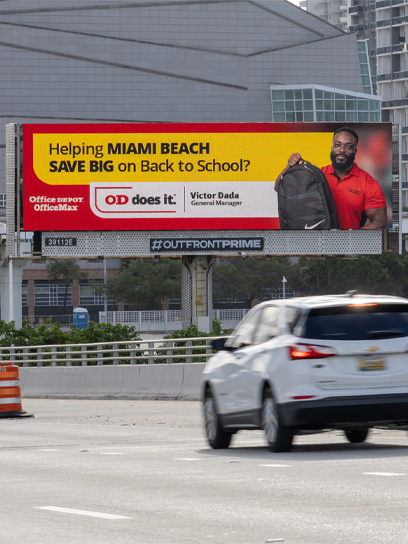 office depot back to school digital out of home advertising billboard