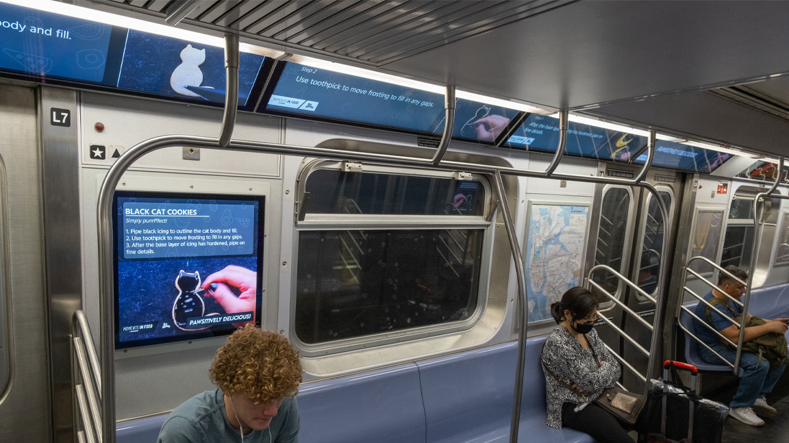 out of home subway transit advertising moments in food foody