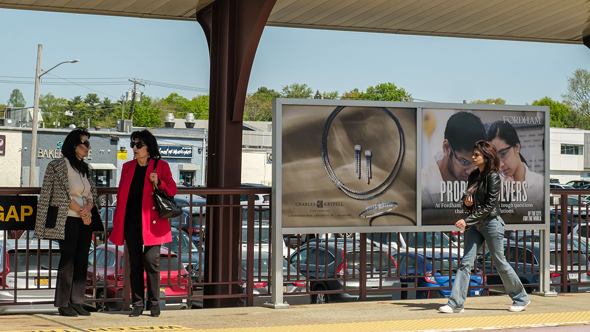 New York City commuter rail platform posters