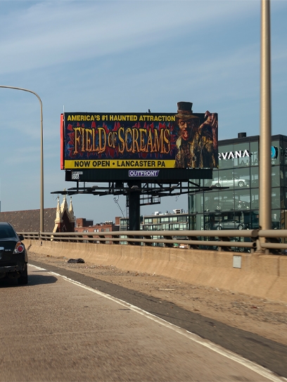 out of home billboard advertising pennsylvania field of screams
