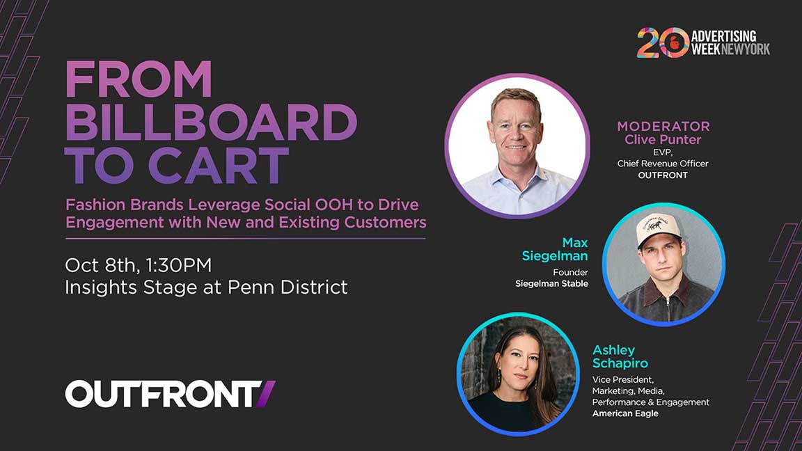 From Billboard to Cart promo graphic for Ad Week New York session