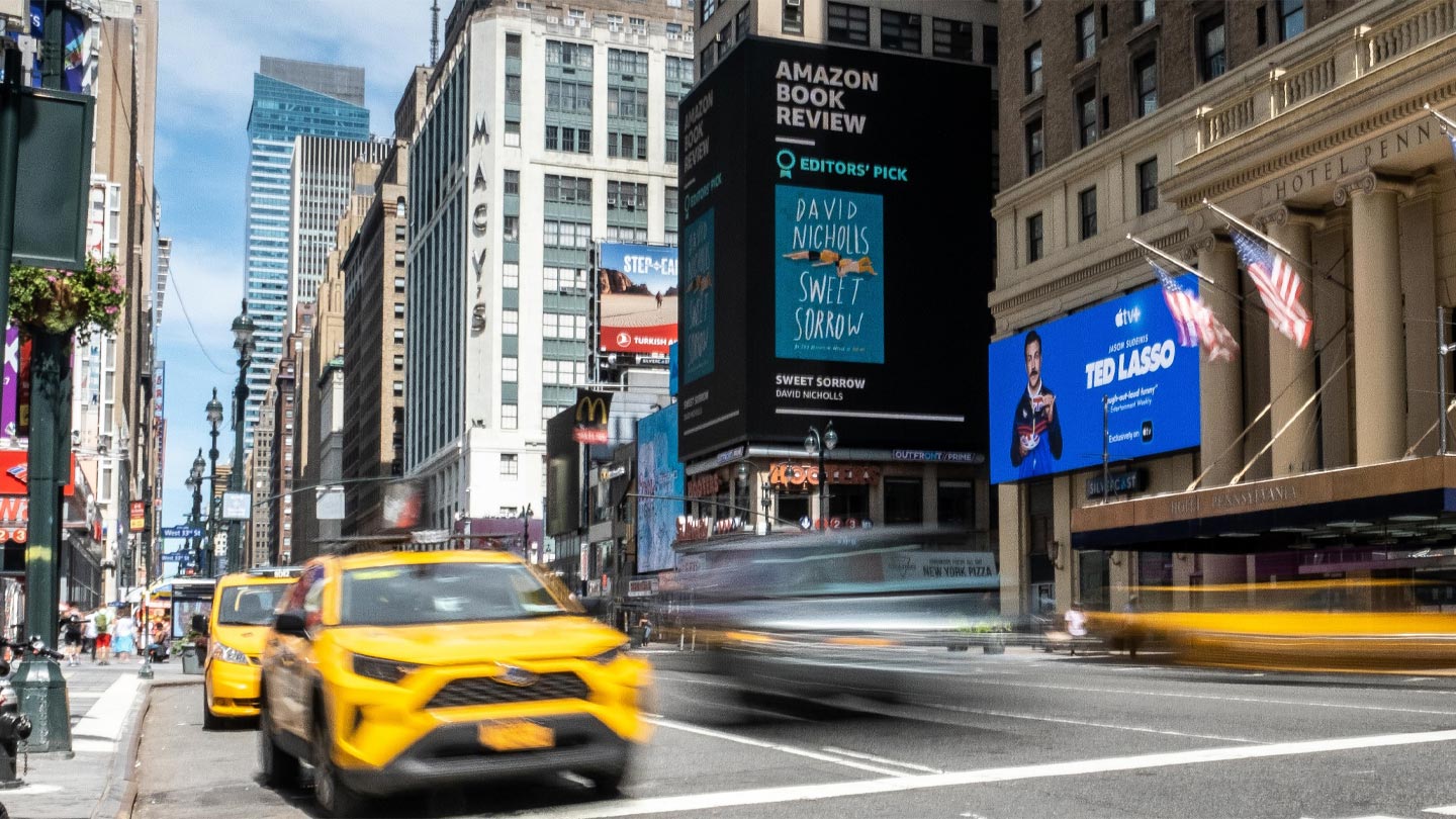 amazon books digital billboard out of home advertising in new york city