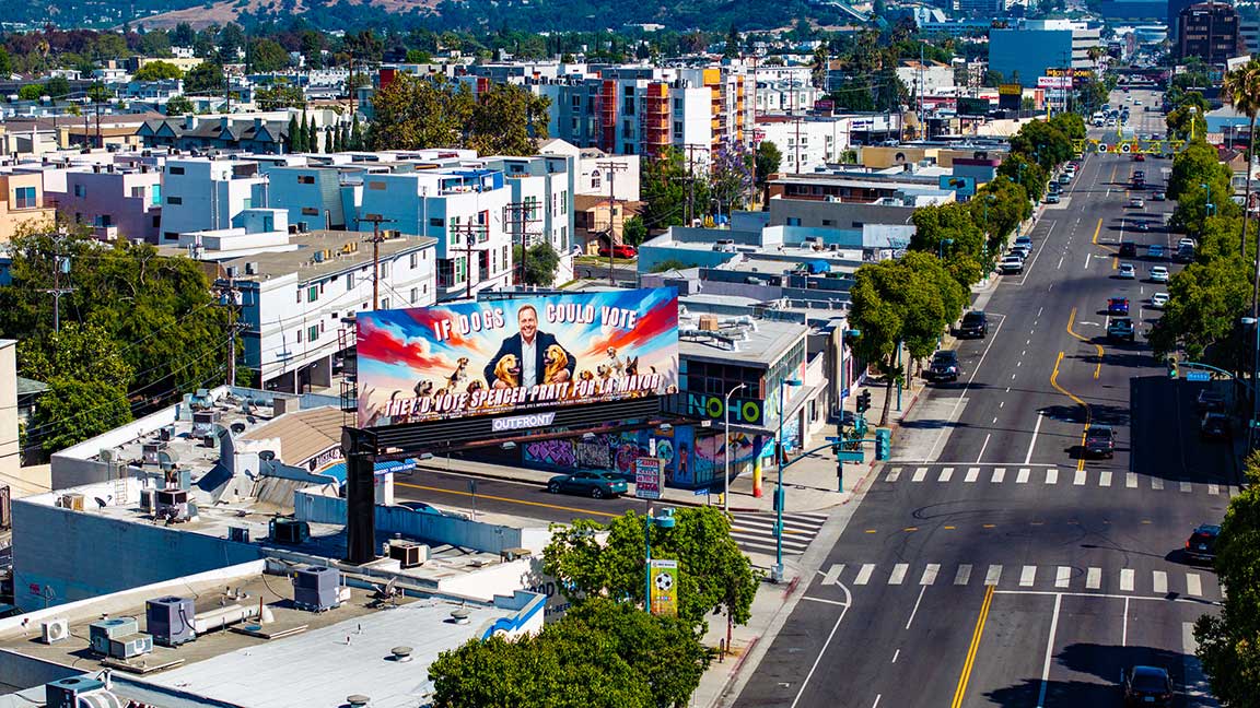 Spencer Pratt for Mayor billboard in Los Angeles
