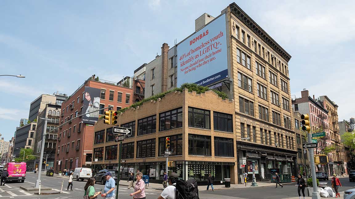 bombas wallscape new york city out of home advertising