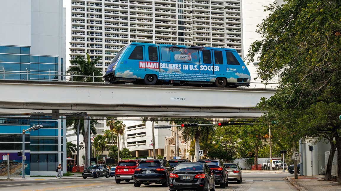 Truly wrap on Miami Metro Mover