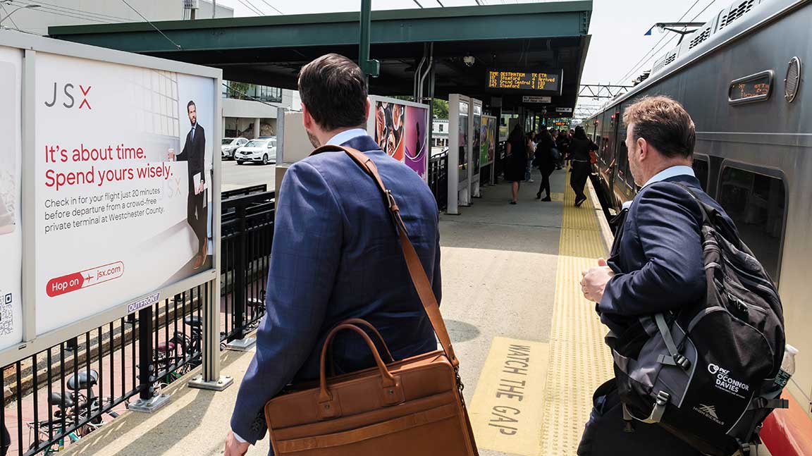 Rail platform posters
