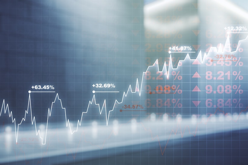 Abstract financial graph