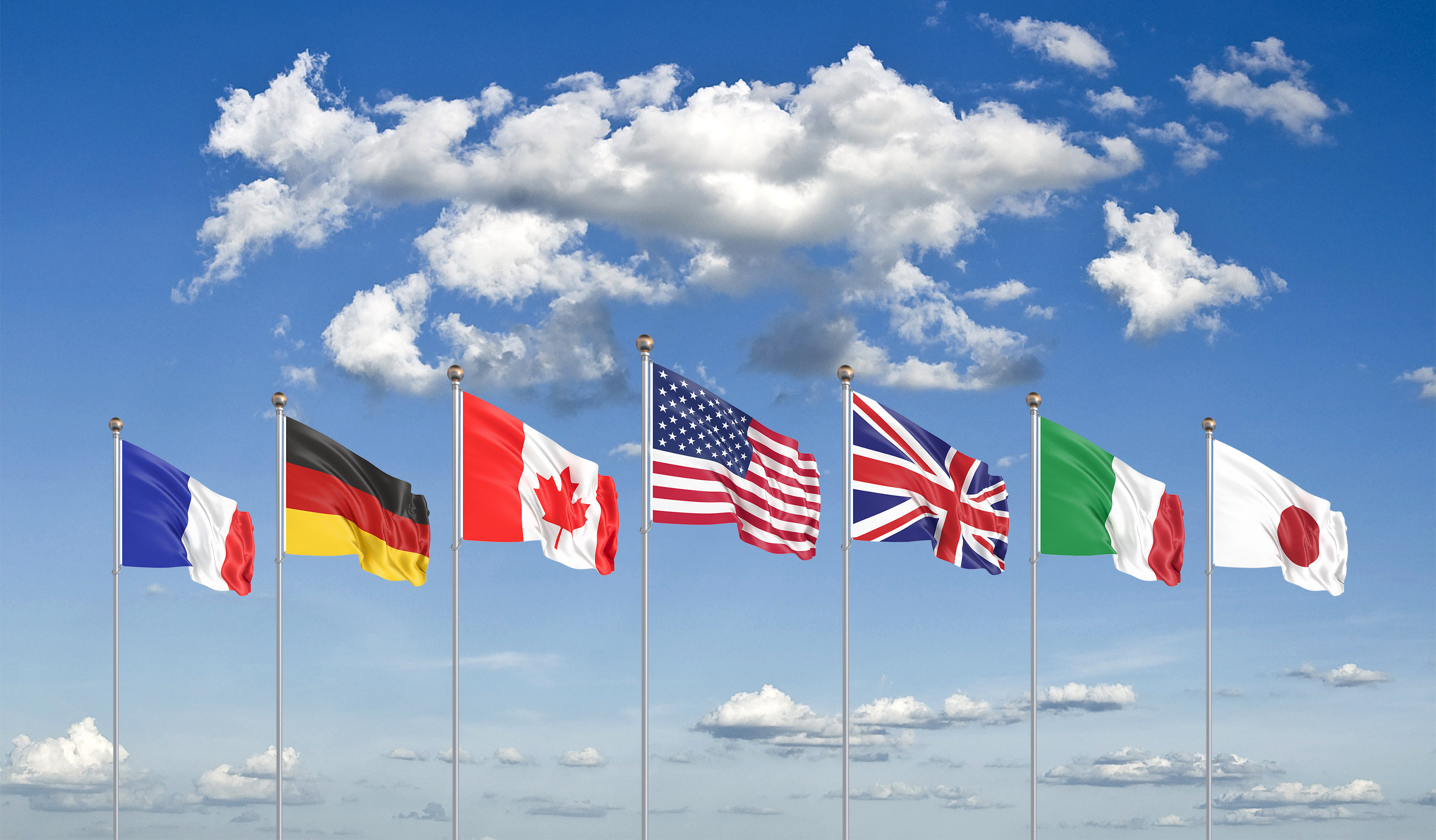 G7 flags