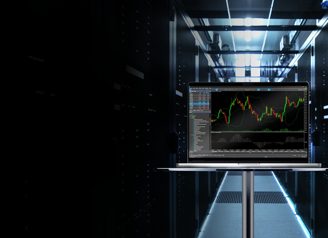 Trading platform on laptops