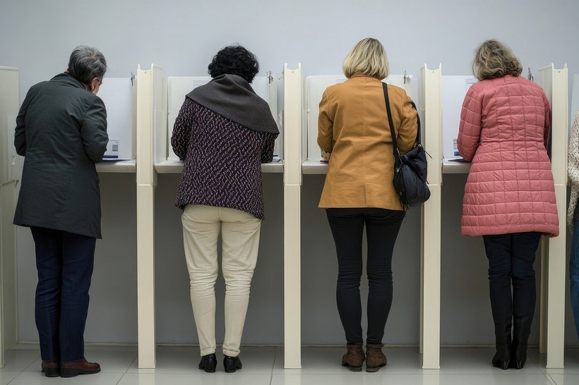people at polls