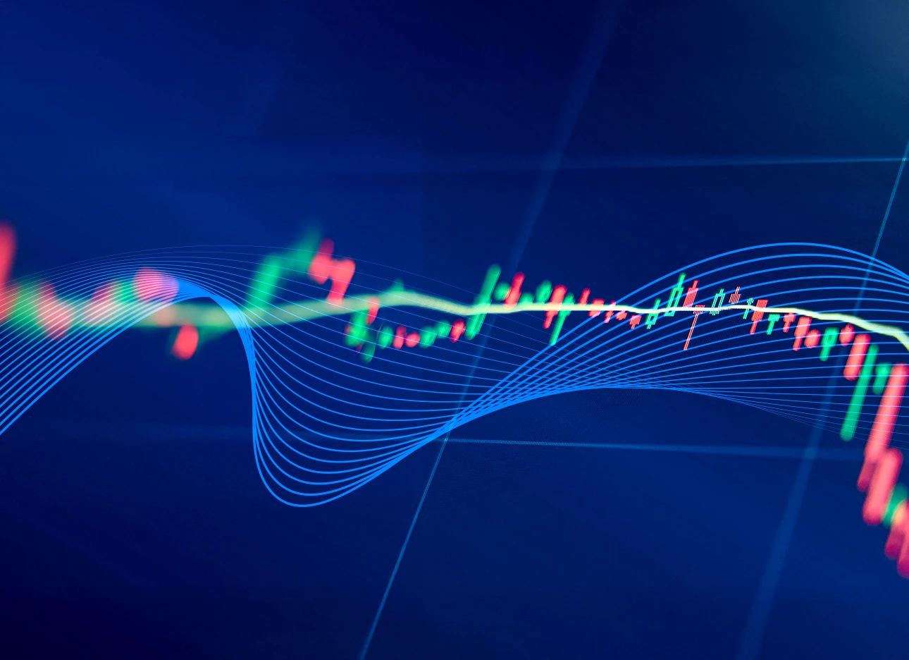 abstract candlestick chart