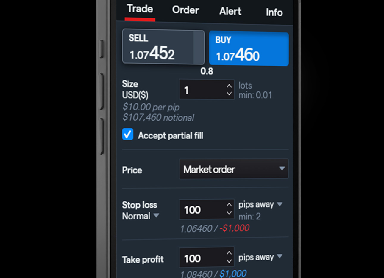 Image showing tastyfx platform on mobile device