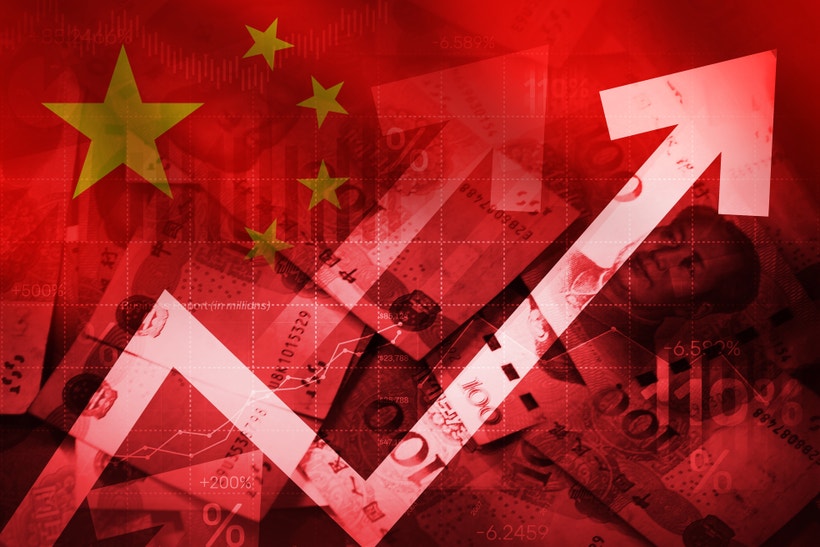 red arrow with chinese flag