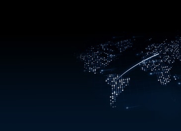 globe at night with lights in cities