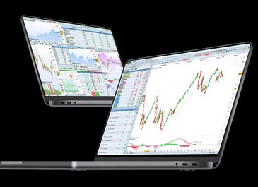 ProRealTime on laptop screen