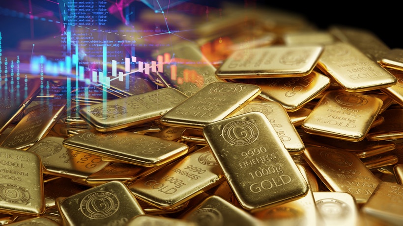 gold bars in a pile