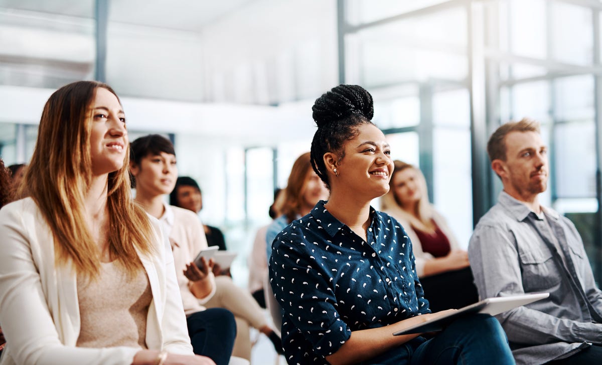 Group of employees participating in a business language training with Berlitz Algeria