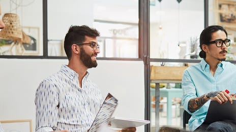 Students attending a course in Berlitz's language center in Algiers