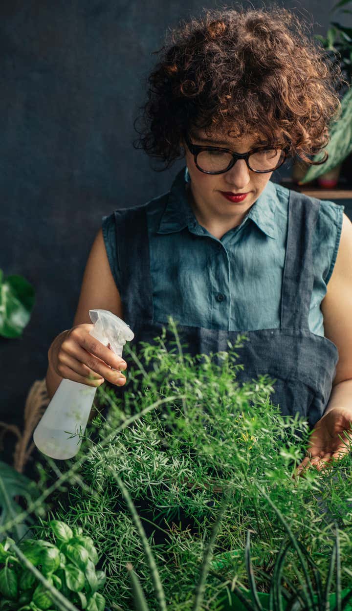 Plant shop owner spraying her plants. With St. Luke's Health Plan, your business owners no longer have to worry about giving quality health coverage to their employees.