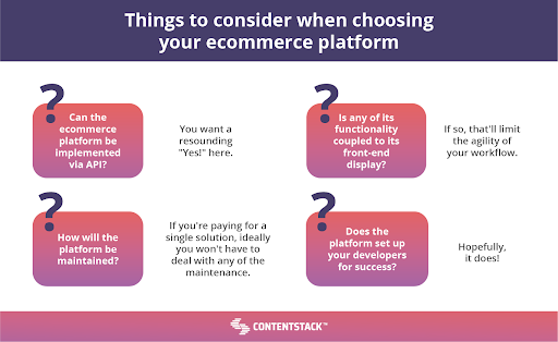 List of things to consider when choosing your ecommerce platform