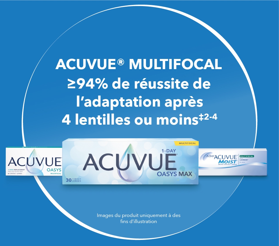 L'illustration des lentilles de contact multifocales ACUVUE® Illustration des lentilles de contact multifocales