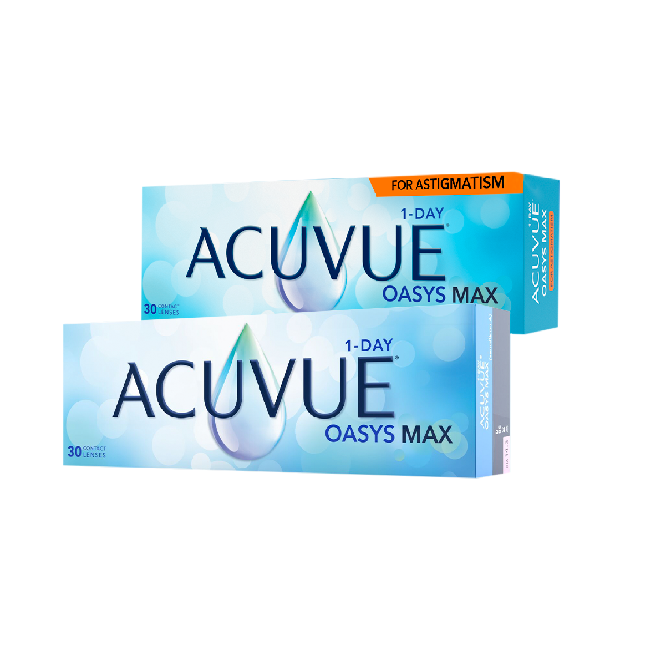 ACUVUE® OASYS MAX 1-Day ACUVUE® OASYS MAX 1-Day, também disponível em multifocal