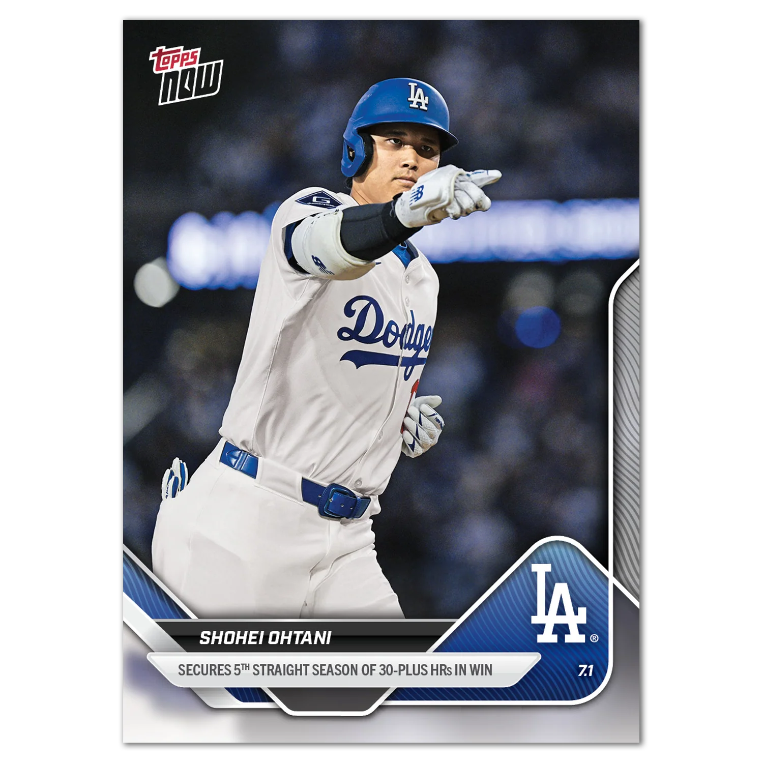 ☆Topps Now 大谷翔平 ドジャース入団会見 史上最高額 5枚セット 