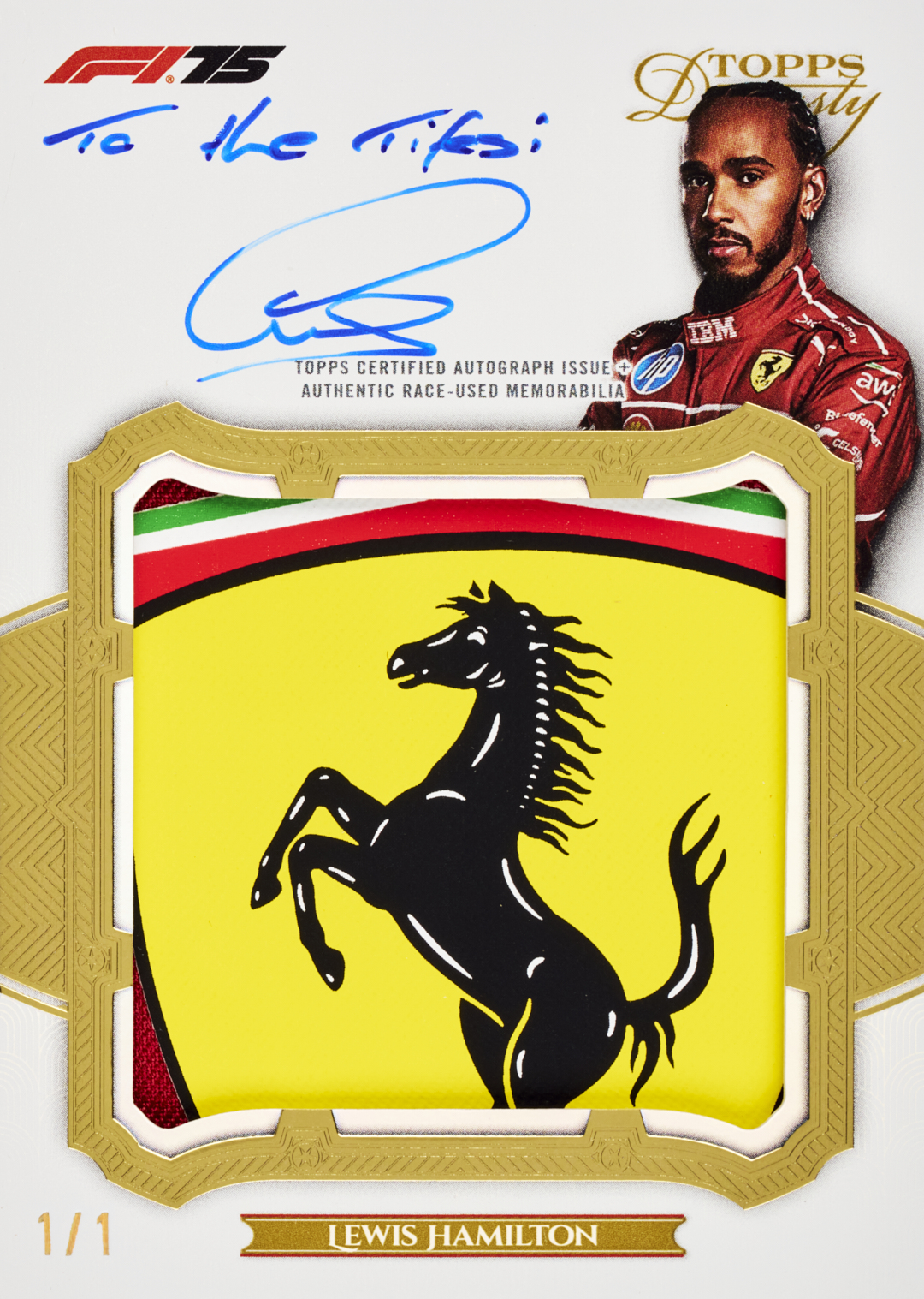 世界2枚！Topps Dynasty F1 ハミルトンBLACK サインカード 2025 F1 Dynasty