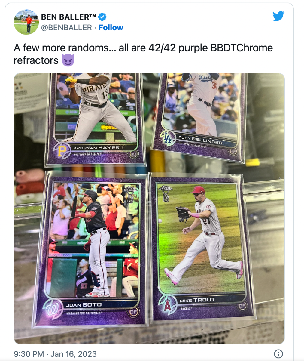 2022 Topps Chrome Baseball Ben Baller Edition