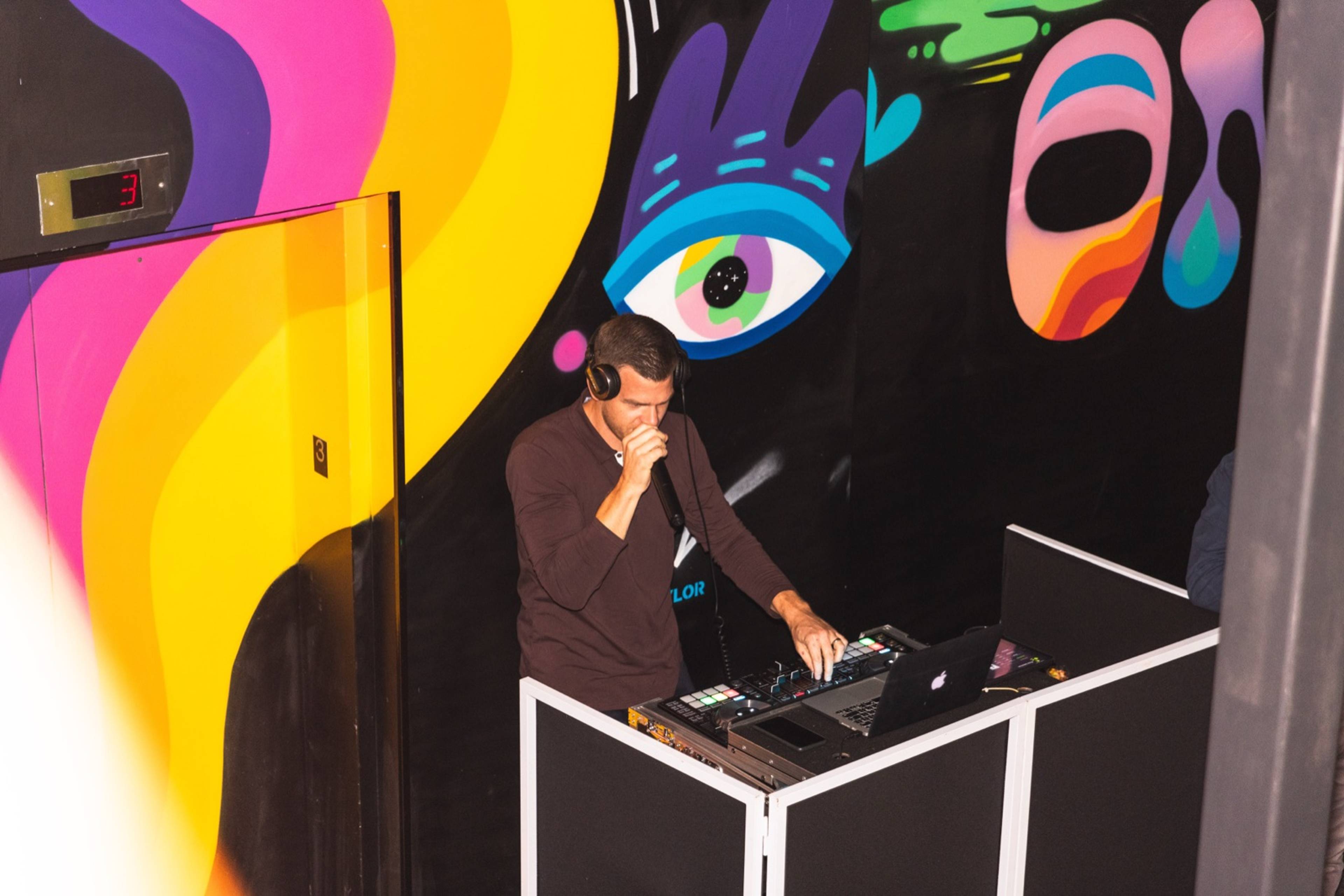 DJ playing at a private event